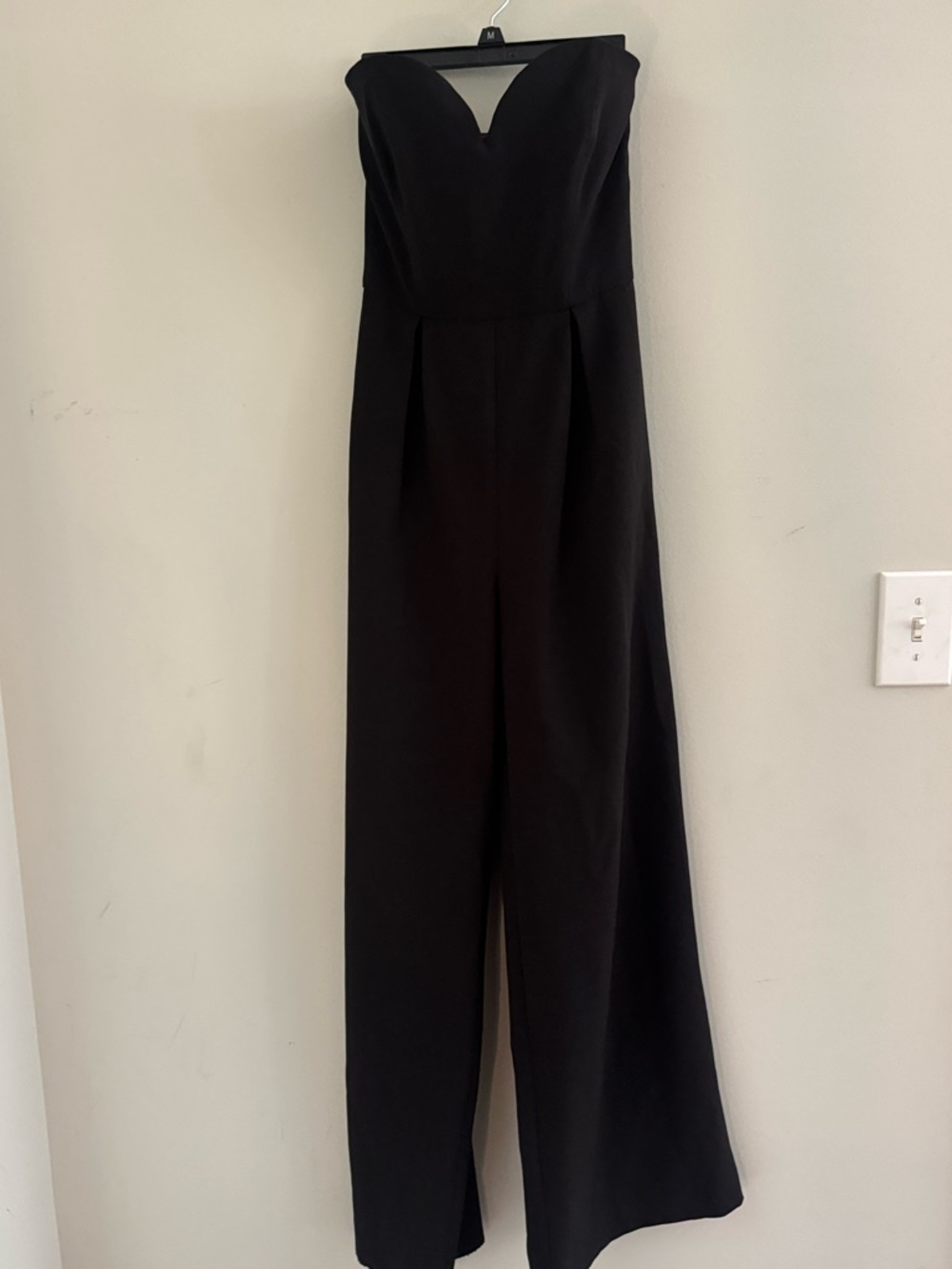 Forever 21 Black Strapless Wide-Leg Jumpsuit
